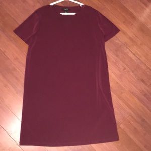 Maroon shirt dress